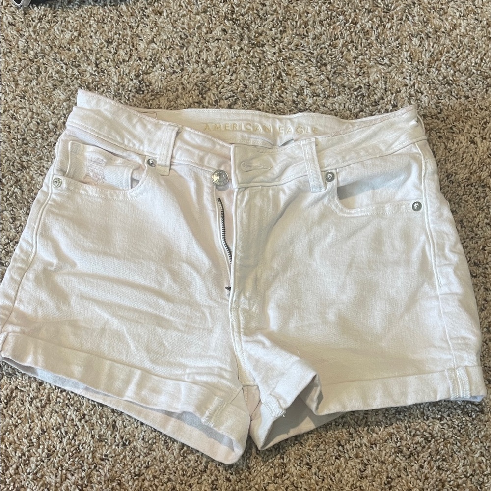 American Eagle Outfitters Cream Jean Shorts